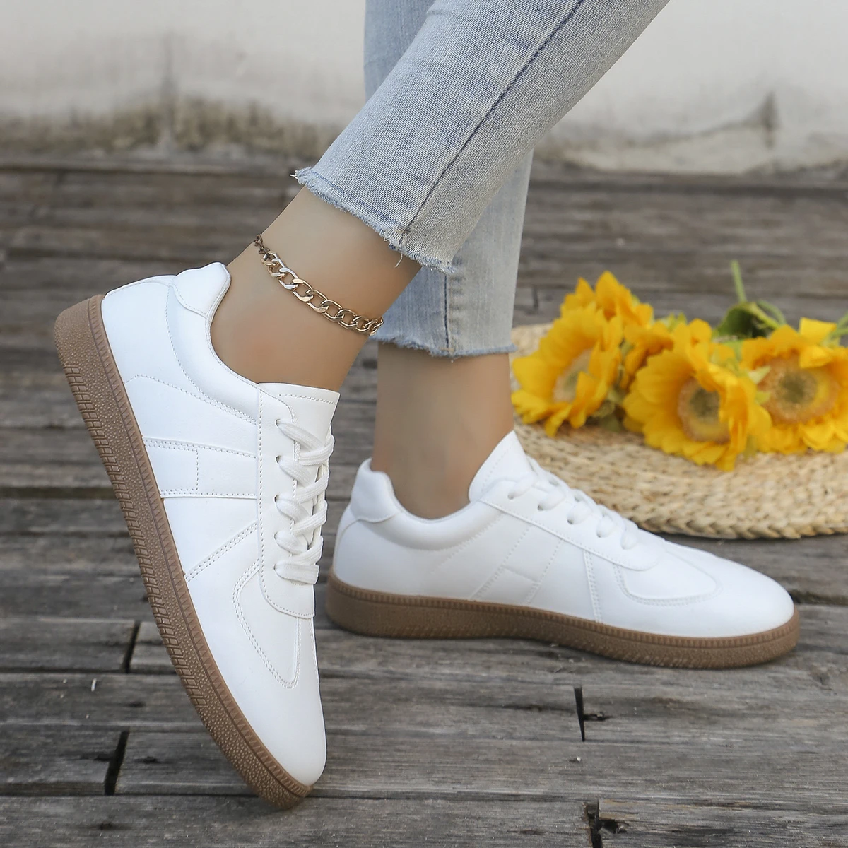 Ladies' casual white sports sh - Sewing Cloth avaliação e preço