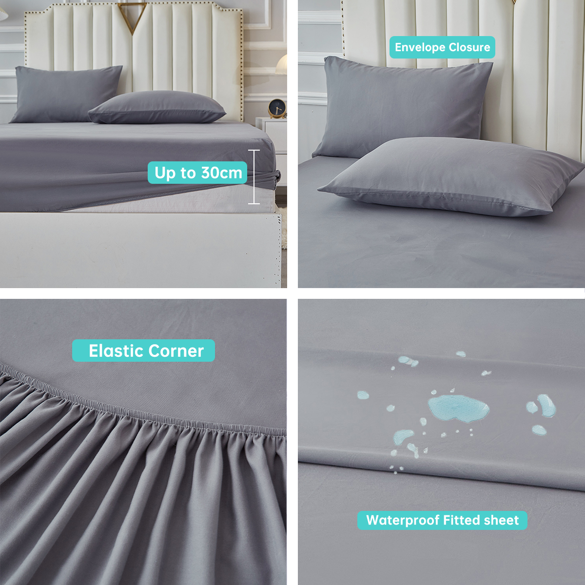 3/4pcs Solid Beding Set, Water - Fabric Softener Sheet avaliação e preço