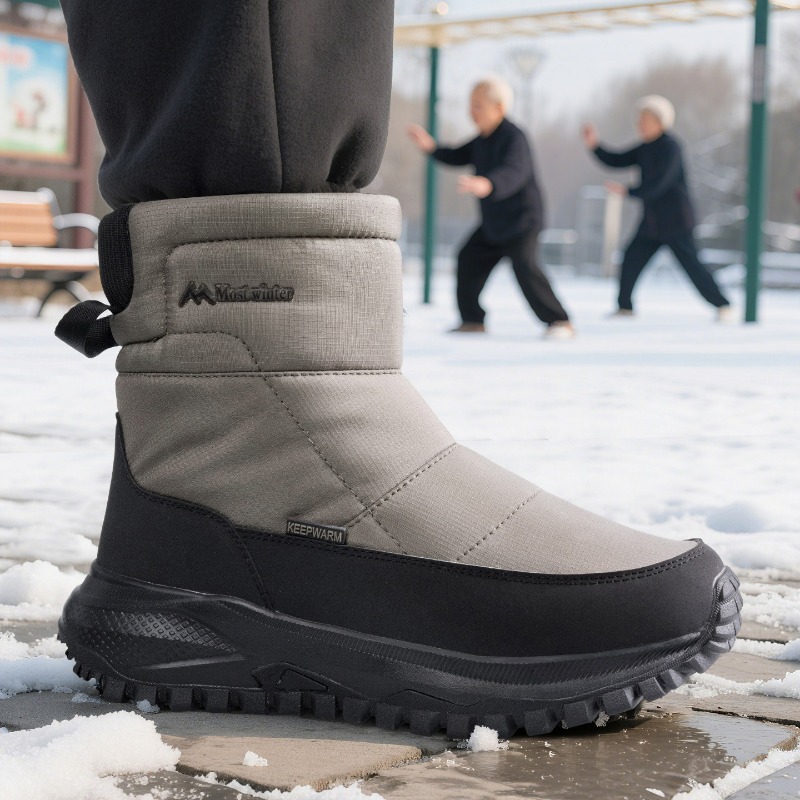 Men's Boots Warm Snow Boots Wa - Sewing Zipper avaliação e preço
