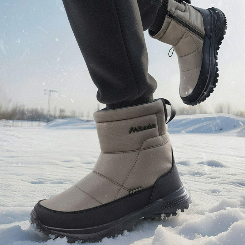 Men's Boots Warm Snow Boots Wa - Sewing Zipper avaliação e preço