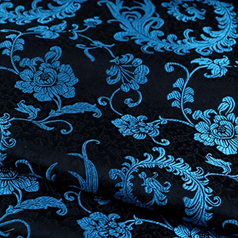 3D Blue Phoenix Tail Brocade F - Sewing Cloth avaliação e preço