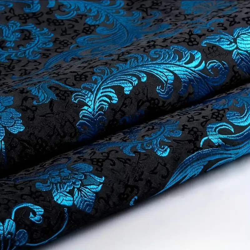 3D Blue Phoenix Tail Brocade F - Sewing Cloth avaliação e preço
