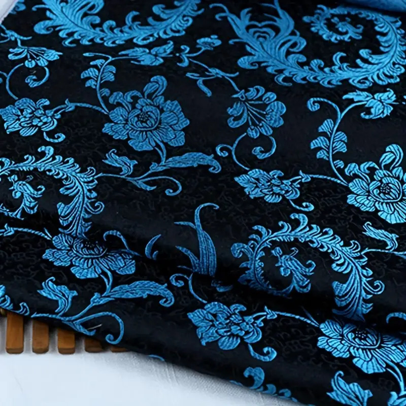 3D Blue Phoenix Tail Brocade F - Sewing Cloth avaliação e preço