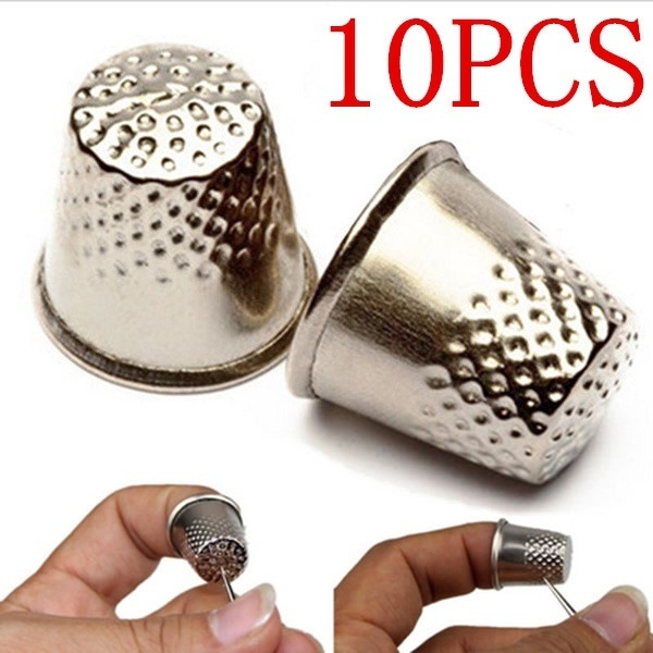 10Pcs Metal Aluminum Top Needl - Sewing Thimble Metal avaliação e preço