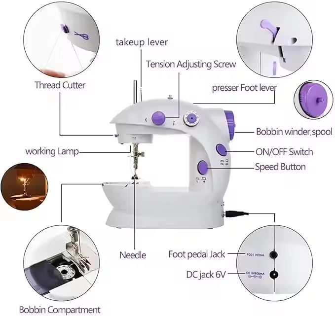 Mini Electric Domestic Home Us - Textile Sewing Machine Price avaliação e preço
