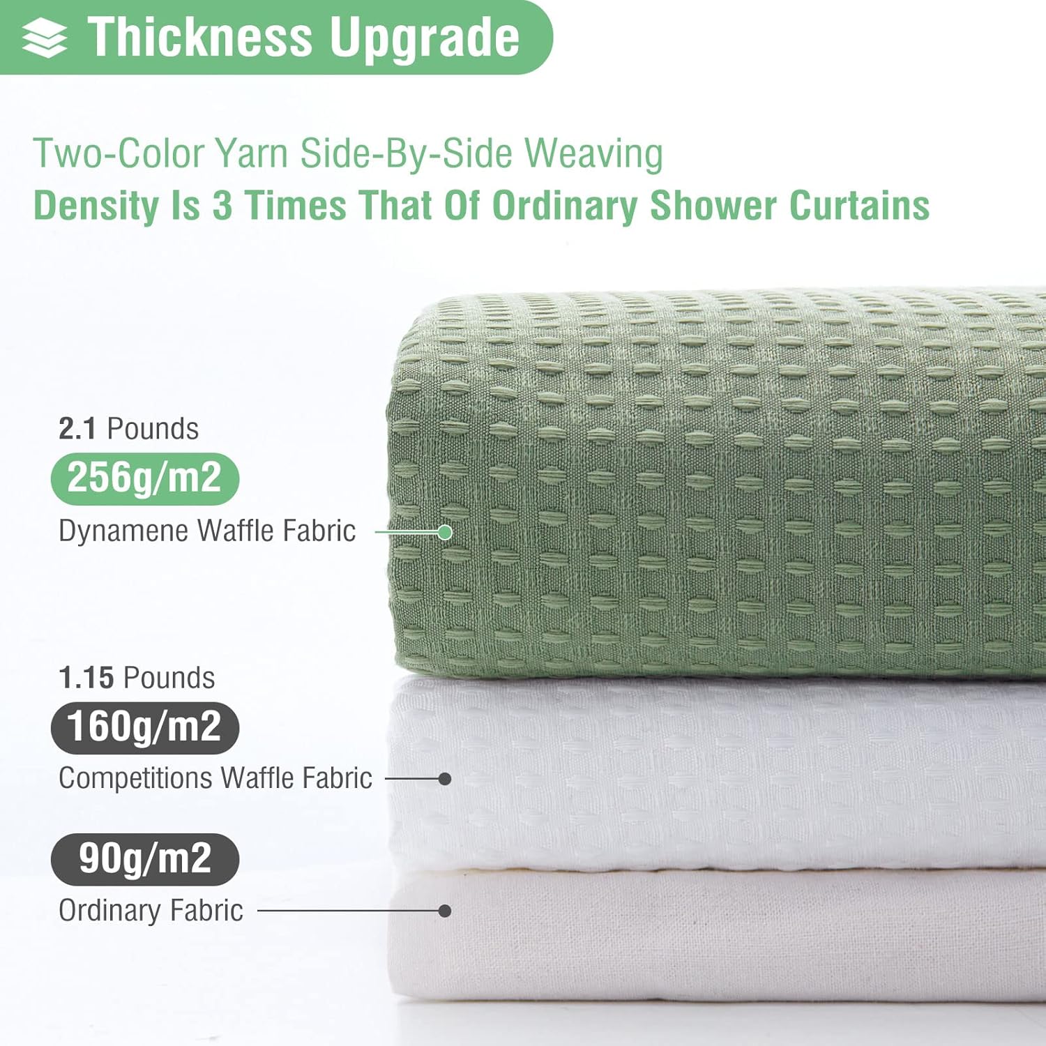 Sage Green Shower Curtain - Wa - Fabric Weight Set avaliação e preço