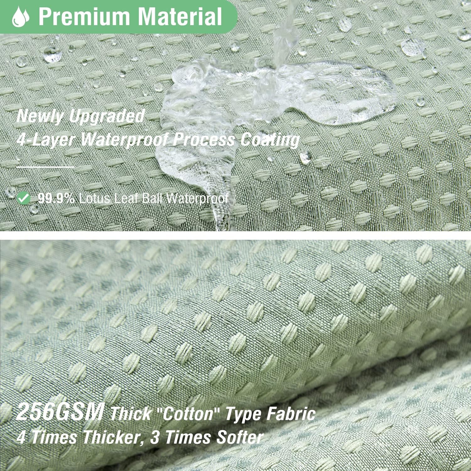Sage Green Shower Curtain - Wa - Fabric Weight Set avaliação e preço