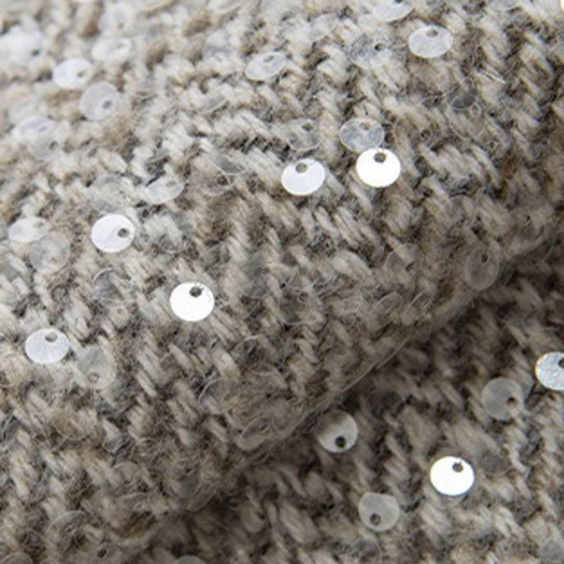 Light Grey With Sequin Yarn-Dy - Sewing Tweed avaliação e preço