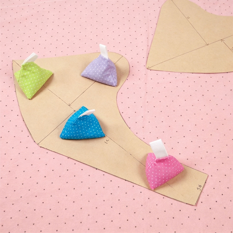 Set Of 4 Triangular Fabric Wei - Fabric Weight Set avaliação e preço