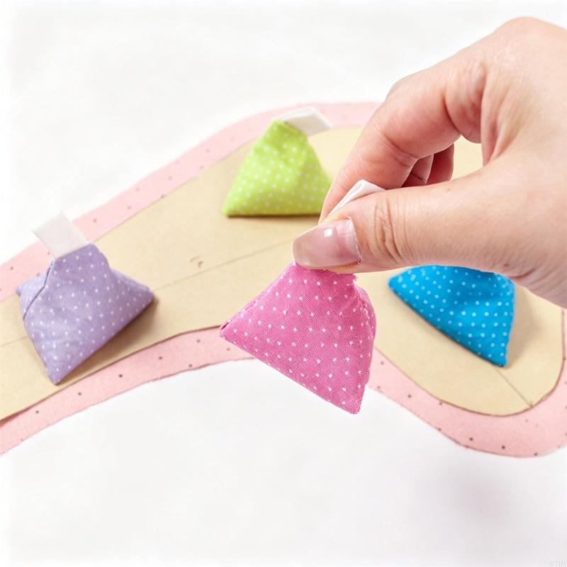 Set Of 4 Triangular Fabric Wei - Fabric Weight Set avaliação e preço