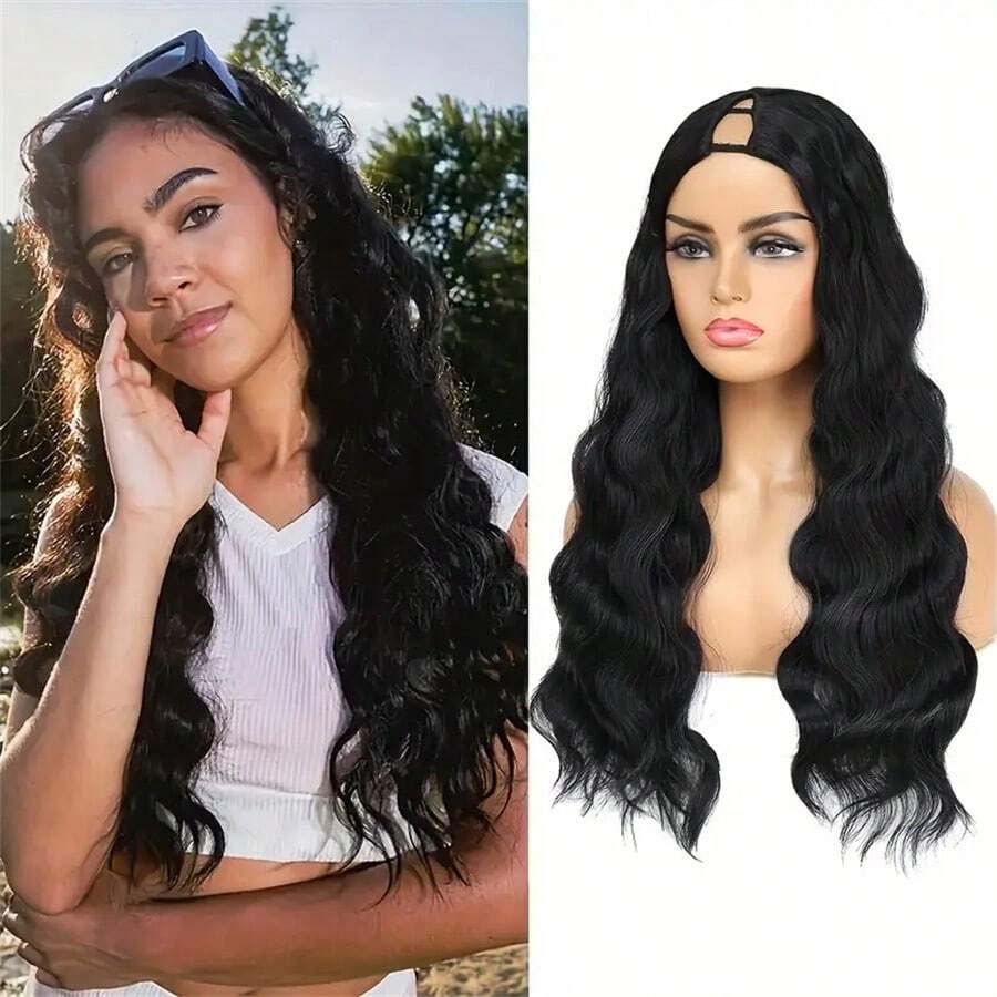V Part Wig Human Hair Body Wav - Sewing V avaliação e preço