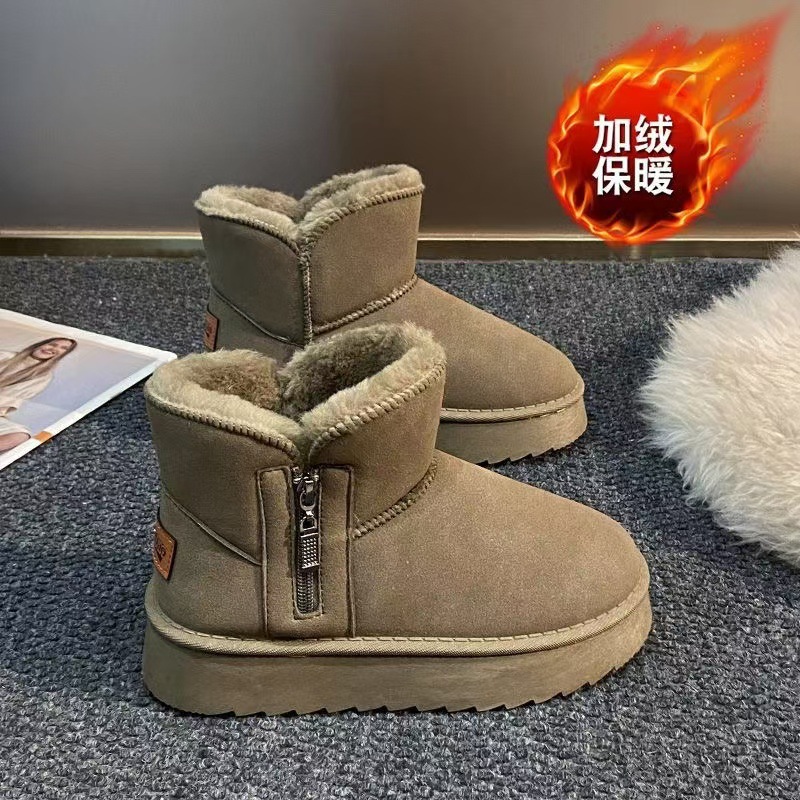 Snow boots women's Korean vers - Sewing Fleece avaliação e preço
