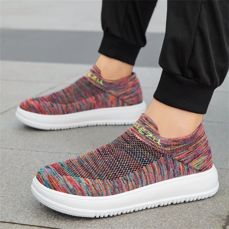 Summer Wide Toe Sneakers For M - Knit Stabilizer Stretch avaliação e preço